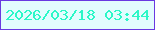 文字の大きさ：4、枠の色：6939e1、背景の色：e2fcfe、文字の色：2bf7c7 無料ブログパーツのブログ時計