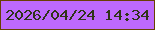 文字の大きさ：1、枠の色：694003、背景の色：be69fc、文字の色：303419 無料ブログパーツのブログ時計