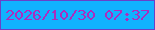 文字の大きさ：4、枠の色：6940c8、背景の色：11b2fe、文字の色：ac2cbe 無料ブログパーツのブログ時計
