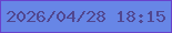 文字の大きさ：5、枠の色：6941cc、背景の色：6786e6、文字の色：514790 無料ブログパーツのブログ時計