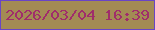 文字の大きさ：5、枠の色：6945c6、背景の色：a38b54、文字の色：a02d6b 無料ブログパーツのブログ時計