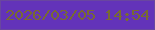 文字の大きさ：5、枠の色：69469f、背景の色：6333b9、文字の色：786a32 無料ブログパーツのブログ時計