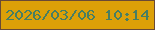 文字の大きさ：3、枠の色：694936、背景の色：dca008、文字の色：477e63 無料ブログパーツのブログ時計