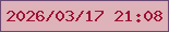 文字の大きさ：1、枠の色：694972、背景の色：ddb2b8、文字の色：9f1235 無料ブログパーツのブログ時計