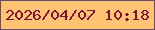 文字の大きさ：4、枠の色：694c72、背景の色：ffc372、文字の色：7e1033 無料ブログパーツのブログ時計