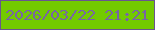 文字の大きさ：5、枠の色：695590、背景の色：73ca00、文字の色：7865a4 無料ブログパーツのブログ時計