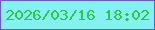 文字の大きさ：4、枠の色：695acf、背景の色：85f1f3、文字の色：2cc941 無料ブログパーツのブログ時計