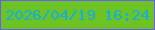 文字の大きさ：5、枠の色：695cf8、背景の色：6dc322、文字の色：14ade0 無料ブログパーツのブログ時計