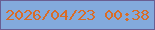 文字の大きさ：2、枠の色：695e92、背景の色：83aadc、文字の色：d86c27 無料ブログパーツのブログ時計