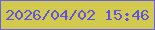 文字の大きさ：1、枠の色：695fe4、背景の色：d1ca4f、文字の色：6053e2 無料ブログパーツのブログ時計
