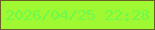 文字の大きさ：4、枠の色：696025、背景の色：9ff832、文字の色：6cfa4c 無料ブログパーツのブログ時計