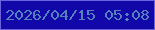 文字の大きさ：1、枠の色：6962db、背景の色：1207a8、文字の色：5681bc 無料ブログパーツのブログ時計