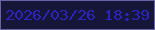 文字の大きさ：1、枠の色：6963a5、背景の色：161639、文字の色：2d23be 無料ブログパーツのブログ時計