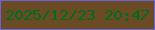 文字の大きさ：1、枠の色：6963df、背景の色：6a4b24、文字の色：026b23 無料ブログパーツのブログ時計