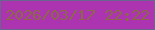 文字の大きさ：2、枠の色：69658f、背景の色：ad34b1、文字の色：8c6848 無料ブログパーツのブログ時計