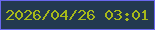 文字の大きさ：1、枠の色：6967ee、背景の色：233950、文字の色：a7b91a 無料ブログパーツのブログ時計