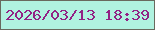 文字の大きさ：5、枠の色：696a5e、背景の色：b0f3e0、文字の色：922285 無料ブログパーツのブログ時計