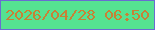 文字の大きさ：1、枠の色：696cd1、背景の色：55e291、文字の色：c88135 無料ブログパーツのブログ時計