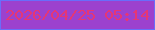 文字の大きさ：1、枠の色：696dfa、背景の色：9c41ce、文字の色：e53676 無料ブログパーツのブログ時計