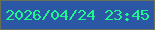 文字の大きさ：1、枠の色：696f58、背景の色：2c57a4、文字の色：1ff692 無料ブログパーツのブログ時計