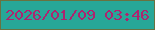 文字の大きさ：3、枠の色：697240、背景の色：27a798、文字の色：ad246f 無料ブログパーツのブログ時計