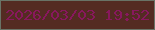 文字の大きさ：1、枠の色：697366、背景の色：542b22、文字の色：88185d 無料ブログパーツのブログ時計