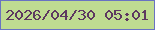 文字の大きさ：2、枠の色：6973c2、背景の色：bfdc91、文字の色：5d3860 無料ブログパーツのブログ時計