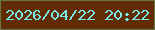 文字の大きさ：2、枠の色：697749、背景の色：622c06、文字の色：79ede7 無料ブログパーツのブログ時計