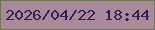 文字の大きさ：1、枠の色：697853、背景の色：a98a9b、文字の色：3d1b55 無料ブログパーツのブログ時計