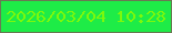 文字の大きさ：1、枠の色：697953、背景の色：1eec47、文字の色：7cf80c 無料ブログパーツのブログ時計