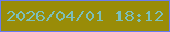 文字の大きさ：4、枠の色：697cf0、背景の色：998c08、文字の色：7cbfbb 無料ブログパーツのブログ時計