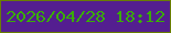 文字の大きさ：5、枠の色：697d00、背景の色：541e90、文字の色：3aad04 無料ブログパーツのブログ時計