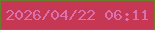 文字の大きさ：1、枠の色：697e2d、背景の色：c53753、文字の色：db71ac 無料ブログパーツのブログ時計