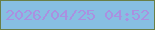 文字の大きさ：2、枠の色：697f46、背景の色：87bfe2、文字の色：aa90e0 無料ブログパーツのブログ時計