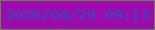 文字の大きさ：4、枠の色：69814f、背景の色：9d0bad、文字の色：344cba 無料ブログパーツのブログ時計