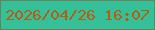 文字の大きさ：5、枠の色：69815d、背景の色：34c099、文字の色：b85c11 無料ブログパーツのブログ時計