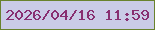 文字の大きさ：1、枠の色：69822d、背景の色：cacbe7、文字の色：882e71 無料ブログパーツのブログ時計