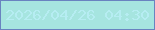 文字の大きさ：4、枠の色：6983c0、背景の色：a6e5e0、文字の色：b6edf2 無料ブログパーツのブログ時計