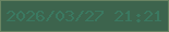 文字の大きさ：1、枠の色：698463、背景の色：3d644d、文字の色：3b7961 無料ブログパーツのブログ時計
