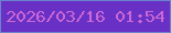文字の大きさ：2、枠の色：6984cd、背景の色：6830c4、文字の色：cb67d6 無料ブログパーツのブログ時計