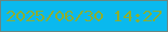 文字の大きさ：3、枠の色：698680、背景の色：0ab9ee、文字の色：8baf32 無料ブログパーツのブログ時計