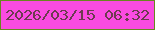 文字の大きさ：4、枠の色：698720、背景の色：fa4be1、文字の色：6c3b50 無料ブログパーツのブログ時計