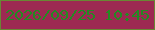 文字の大きさ：2、枠の色：698734、背景の色：9d2952、文字の色：248a22 無料ブログパーツのブログ時計