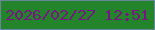文字の大きさ：2、枠の色：69879b、背景の色：24842c、文字の色：791583 無料ブログパーツのブログ時計