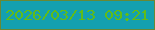 文字の大きさ：1、枠の色：698834、背景の色：14a0af、文字の色：60bc18 無料ブログパーツのブログ時計
