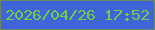文字の大きさ：1、枠の色：698863、背景の色：4065d8、文字の色：6ece47 無料ブログパーツのブログ時計