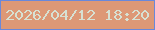 文字の大きさ：4、枠の色：6988da、背景の色：dd9876、文字の色：d7e1d3 無料ブログパーツのブログ時計