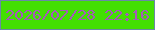 文字の大きさ：2、枠の色：6989a7、背景の色：43df03、文字の色：a558bb 無料ブログパーツのブログ時計