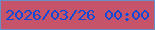 文字の大きさ：5、枠の色：698fc9、背景の色：c5546b、文字の色：1149d7 無料ブログパーツのブログ時計
