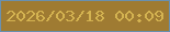 文字の大きさ：1、枠の色：6990af、背景の色：9f7b32、文字の色：d4b351 無料ブログパーツのブログ時計
